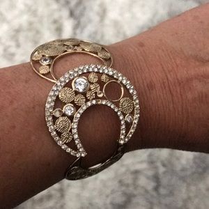 Laundry by Shelli Segal Crystal Half Moon Bracelet